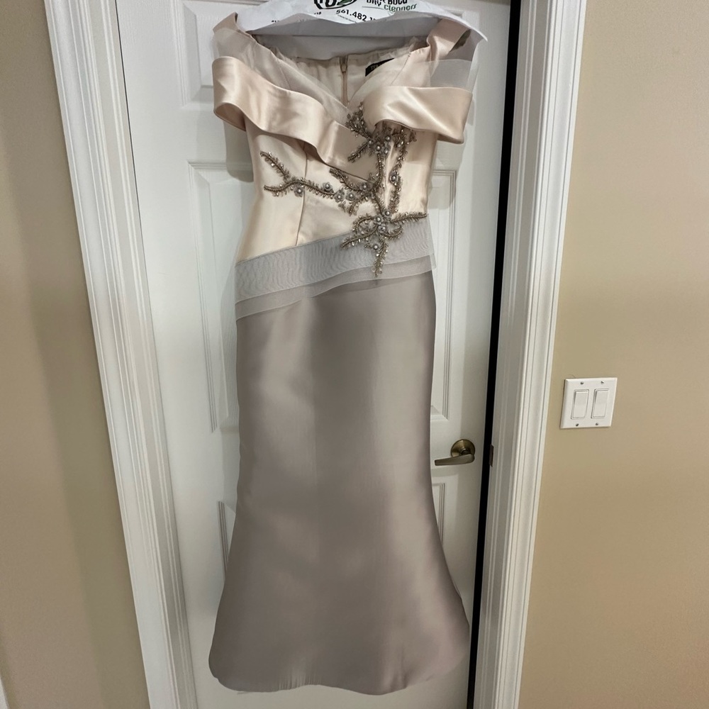 Terani Couture - 2011M2159 Off-Shoulder Mermaid Mother of the Bride Dress